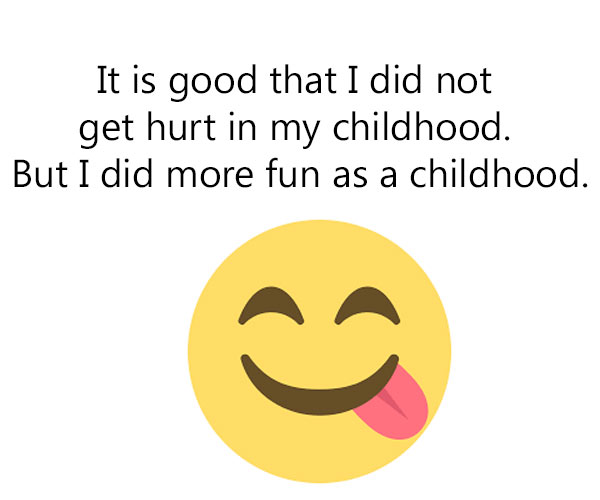 Childhood memories in english