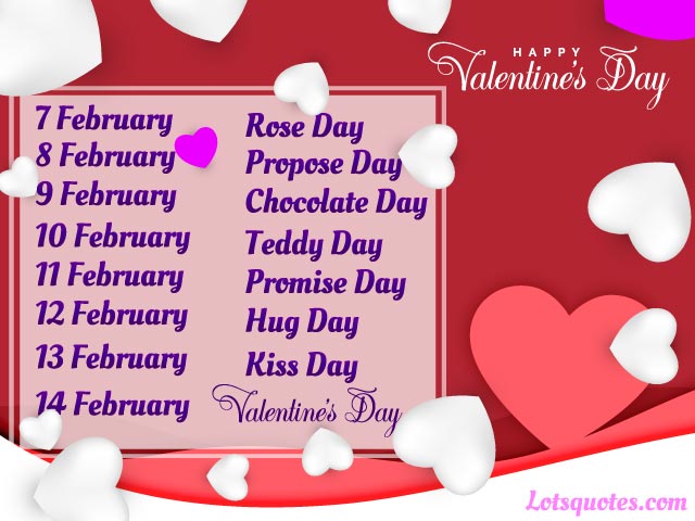 wallpapers February Days List 2021 Images Download valentine day week list 2021 with